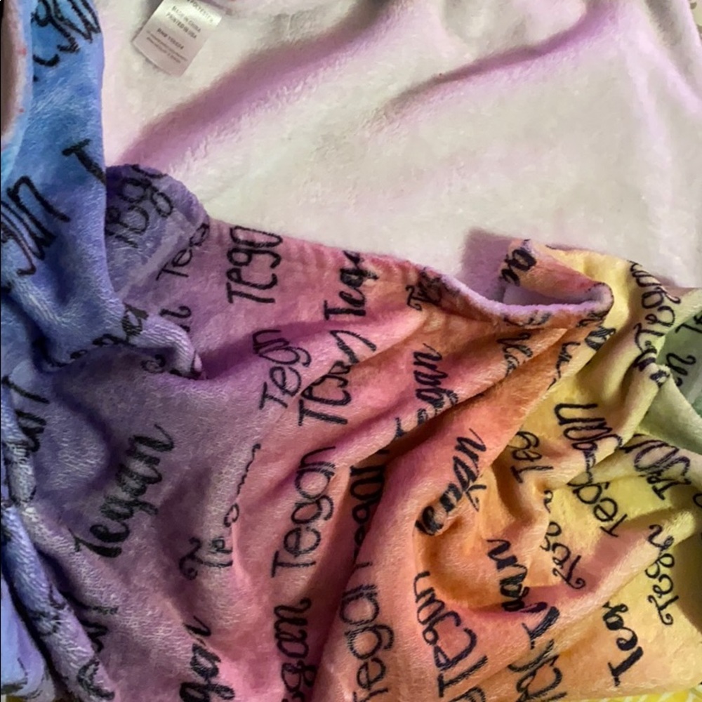 Rainbow Sherpa Baby Blanket